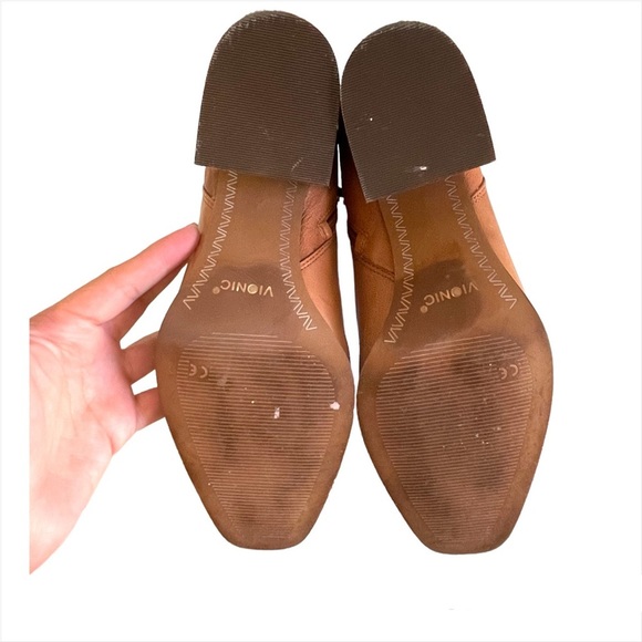 Vionic Toffee Lyssa Square Toe Bootie 9 - Picture 6 of 8